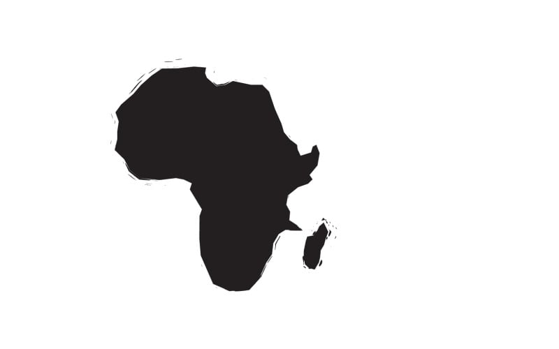 Vektor loga symbolu africké mapy 1