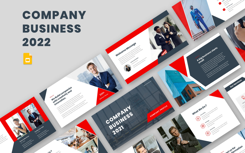 Бизнес компании и профиль компании Google Slide Template