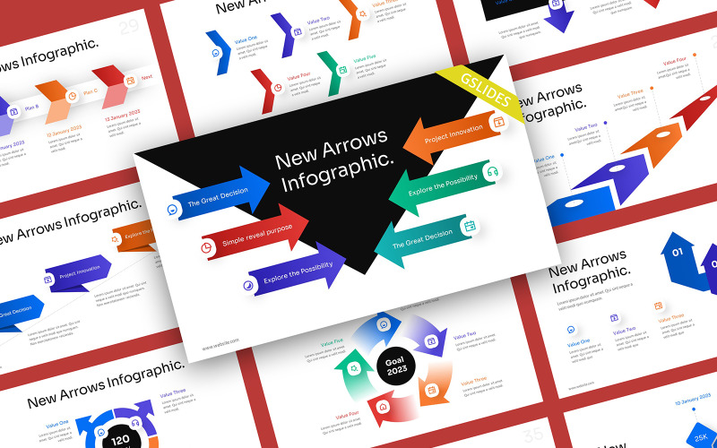 Business Arrow Infographic Google Slides Template