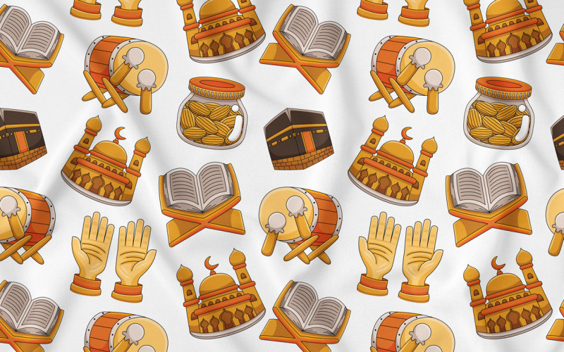 Bezešvý vzor Ramadánu Kareem 07