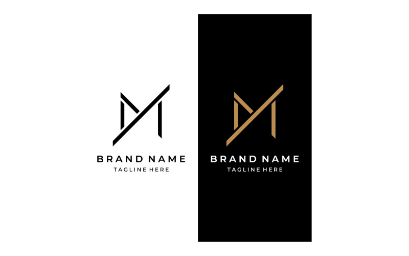 logotipo de vetor de negócios de letra M 3