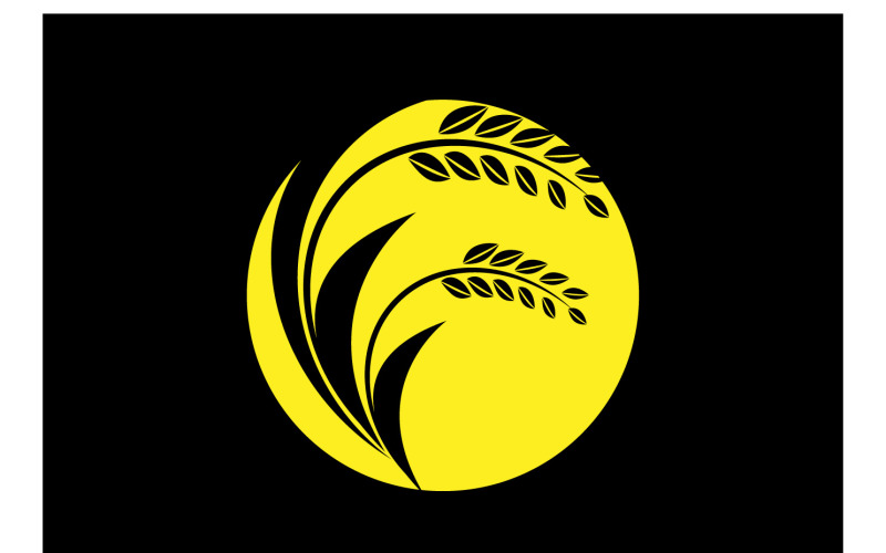 Buğday Logo Şablonu Vektör Simgesi Ver 15