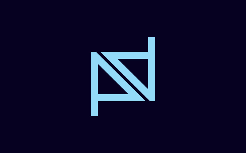 Pd Logo | Modelo de logotipo de carta Infinity Pd ou Dp