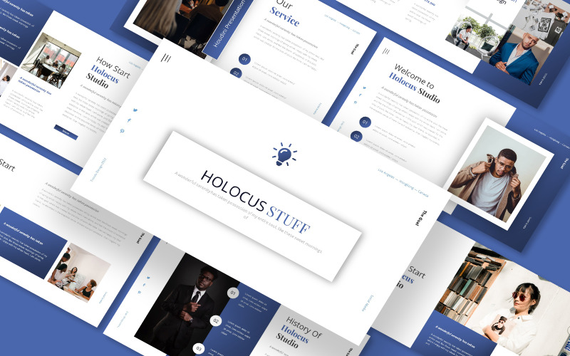 Шаблон Keynote для бизнеса Holocus