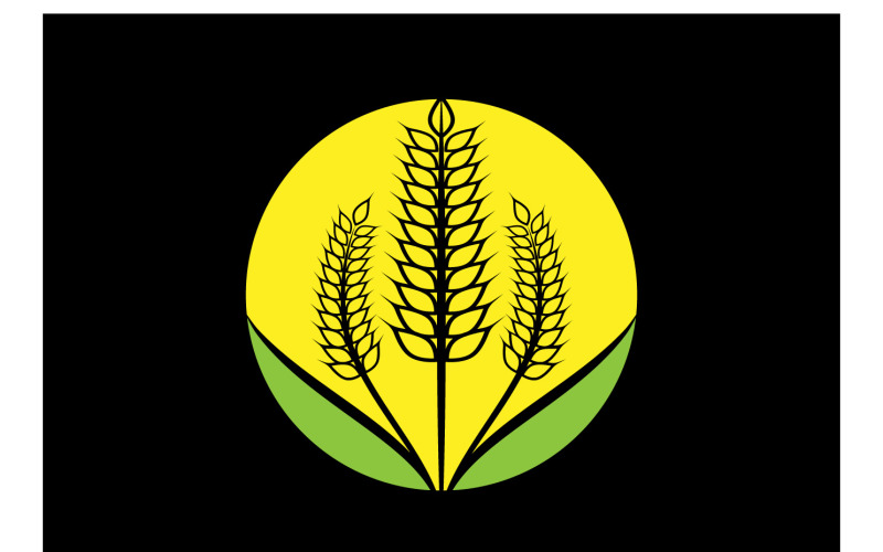Wheat Logo Template Vector Symbol Ver 14