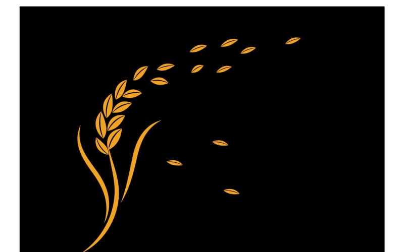 Wheat Logo Template Vector Symbol Ver 19