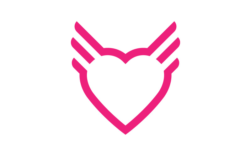 Amore cuore logo e simbolo vettore V8