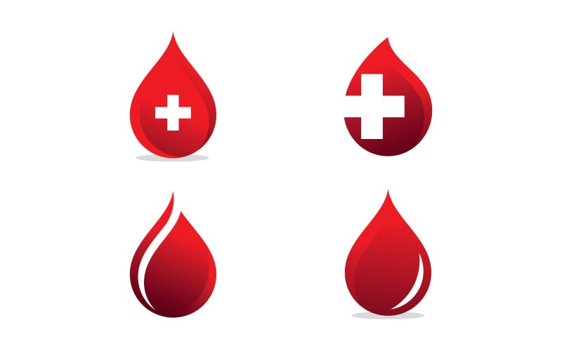 Bloeddonoren icoon, bloed logo vector illustratie V9