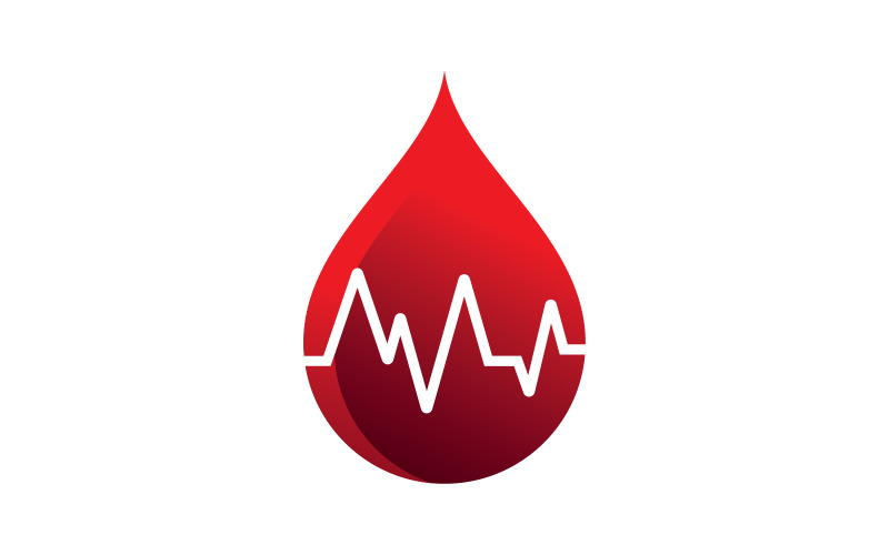 Blutspender-Symbol, Blutlogo-Vektorillustration V11