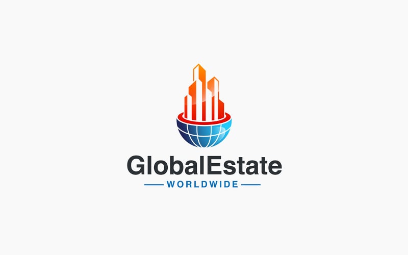 Global Estate Global Real Estate Logo Template