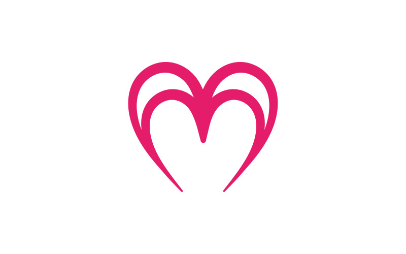 Love heart logo and symbol vector V6 - TemplateMonster