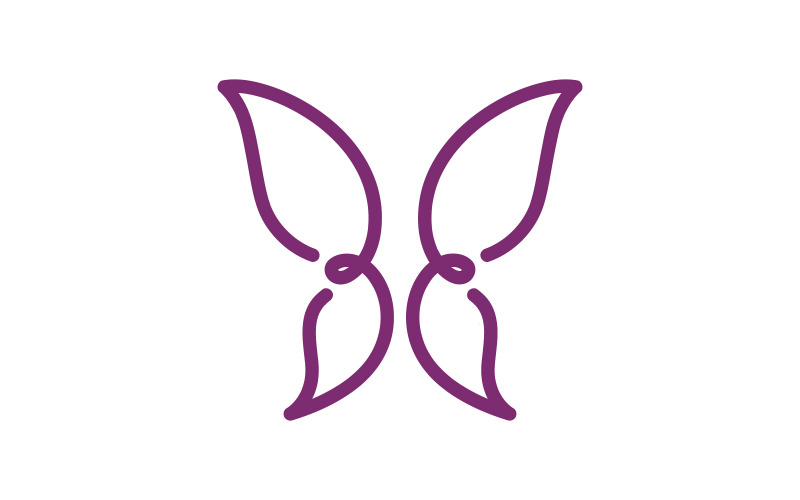 Modèle vectoriel de beauté papillon Logo V2