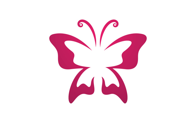 Modello vettoriale Beauty Butterfly Logo V4