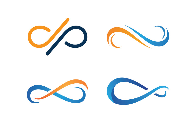 Oneindigheid pictogram vector sjabloonontwerp V10