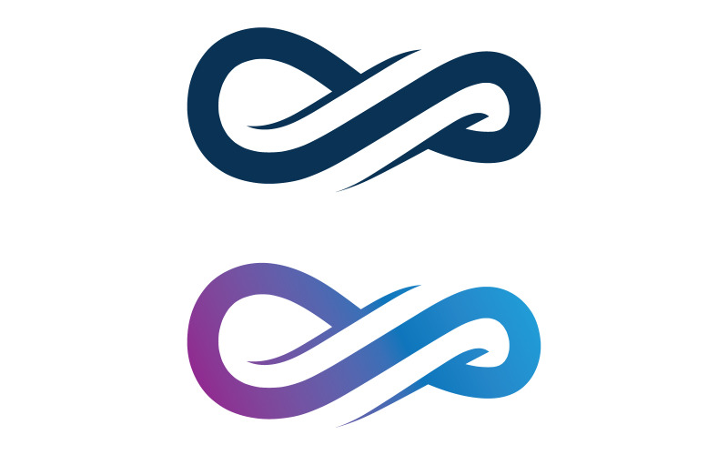 Oneindigheid pictogram vector sjabloonontwerp V2