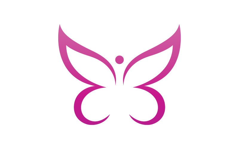 Schoonheid vlinder Logo vector sjabloon V7