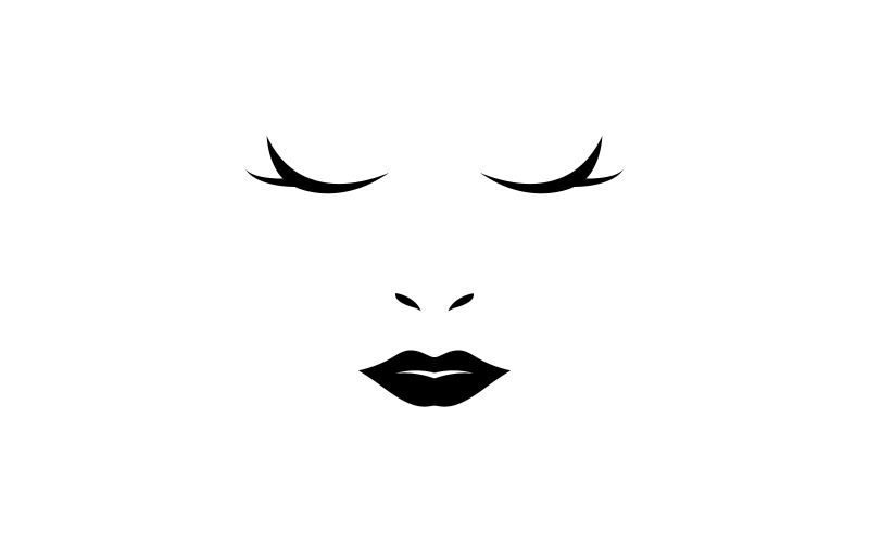vlasy žena a obličej logo symboly V4