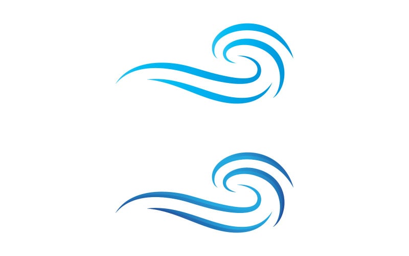 Water wave logo and symbols V3
