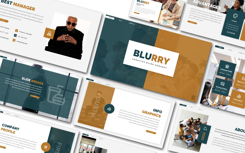 Blurry Creative Keynote Template 308873 TemplateMonster
