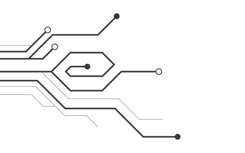 Conception d'illustration vectorielle de circuit V1