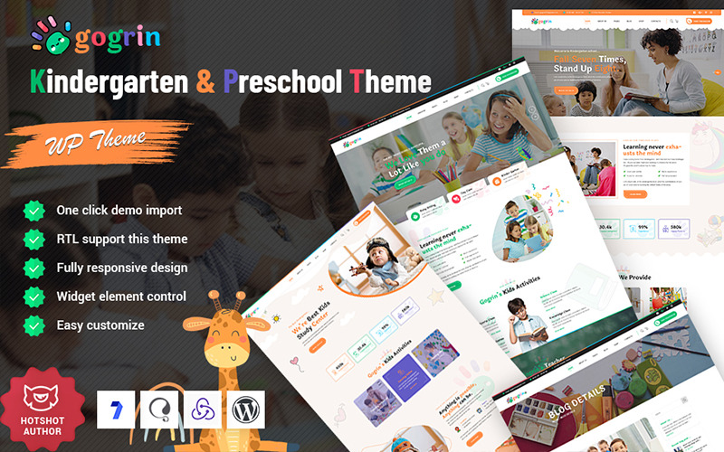 Gogrin – тема WordPress для дитячих садків і дошкільних закладів