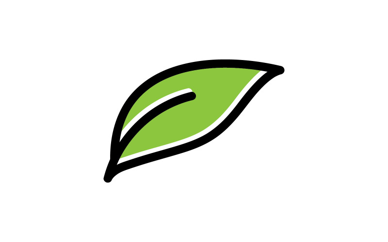 Groene blad ecologie vector pictogram logo V3