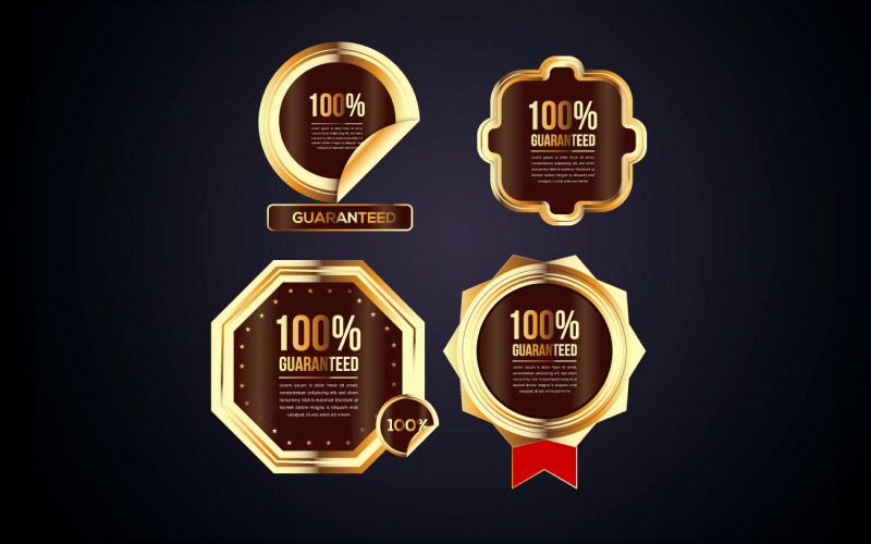 Vector badge super verkoop retro gouden badges en labels
