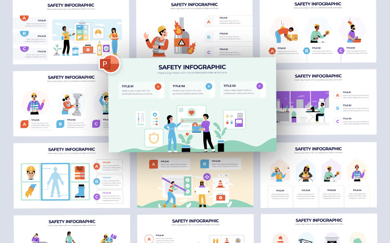 Безпека вектор інфографіки шаблон PowerPoint