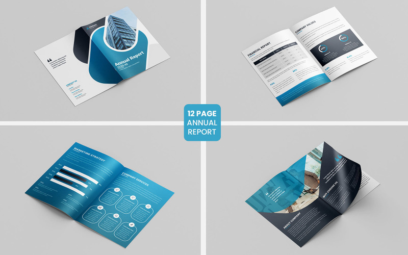 Business Annual Report Template Or Brochure Template Design