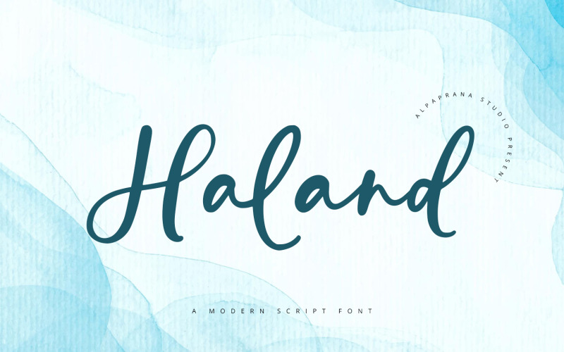 Haland - Modern schriftlettertype