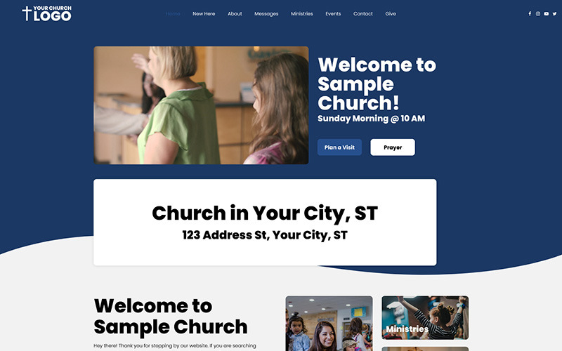 Omega - Church MotoCMS Website Template