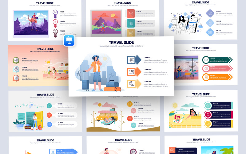 Reis Vector Infographic Keynote-sjabloon