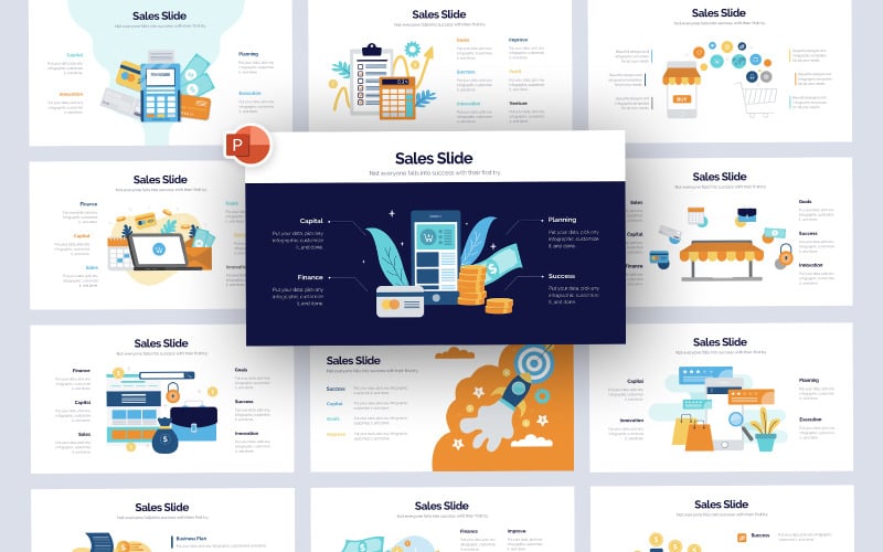 Sales Vector Infographic PowerPoint Template