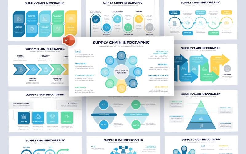 Supply Chain Infographic PowerPoint Template