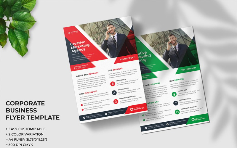 Abstrakte Corporate Business-Flyer-Vorlage