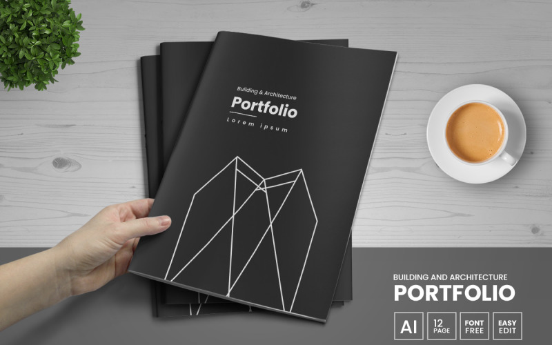 Building and architecture portfolio template and Brand guideline ...