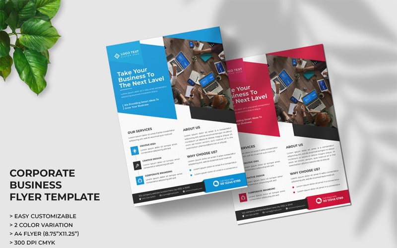 Corporate business multipurpose flyer template design