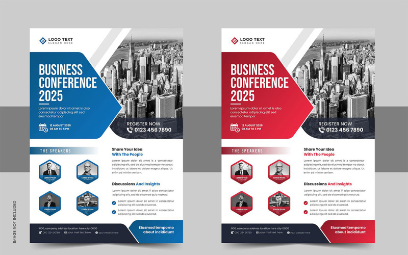 Szablon ulotki Creative Corporate Business Conference i plakat ulotki wydarzenia