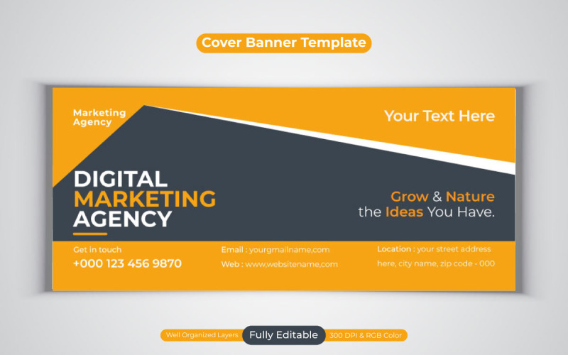 Creative Idea Digital Marketing Agency New Template For Facebook Cover Banner