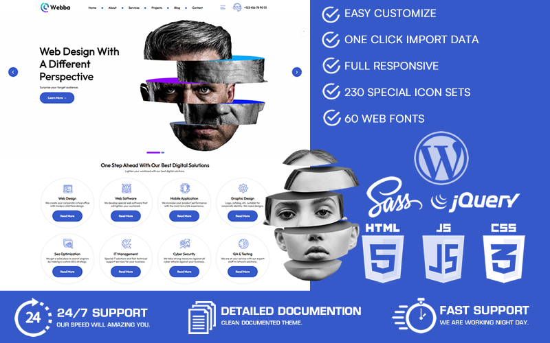 Webba – тема WordPress Creative Web Design Agency