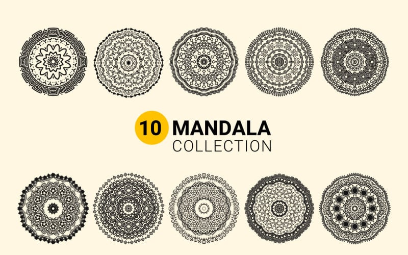 Kdp İçişleri veya Yetişkin Mandala Boyama Sayfası İç Mekanı için Hint Mandala Boyama Sayfası Paketi