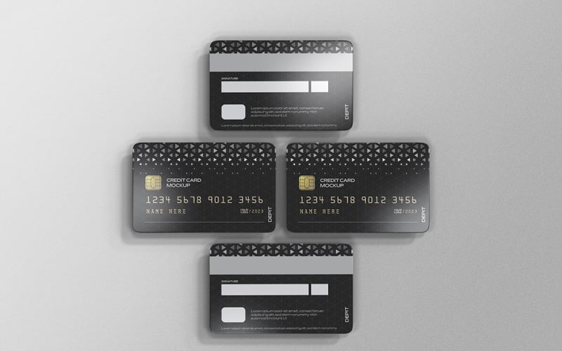 Carta di credito o carta di debito Mockup Modello PSD Vol 11