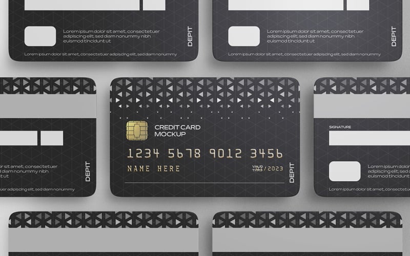 Carta di credito o carta di debito Mockup Modello PSD Vol 13