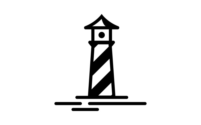 灯塔标志矢量模板 V2