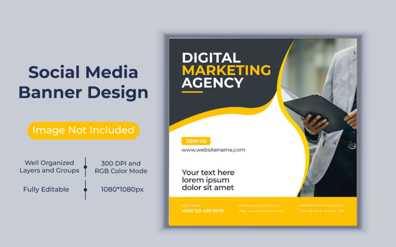 Digitální marketingová agentura Business Social Media Post Banner