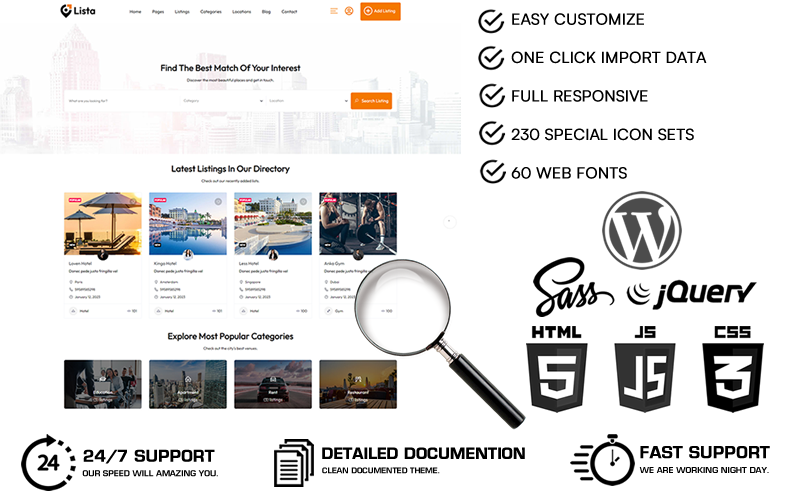 Lista - WordPress-Theme für Verzeichnisse und Listen