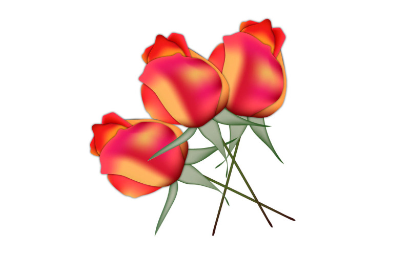Uso della rosa rossa vettoriale per i modelli di biglietti di auguri di San Valentino Design
