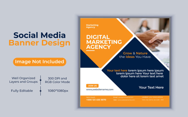 Banner-Design der Agentur für kreative neue Ideen für digitales Marketing