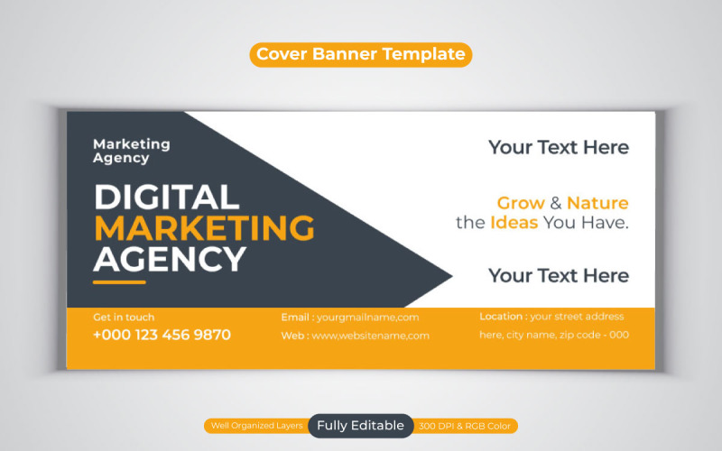 Neue kreative Idee Digital Marketing Agency Design für Facebook-Cover-Banner