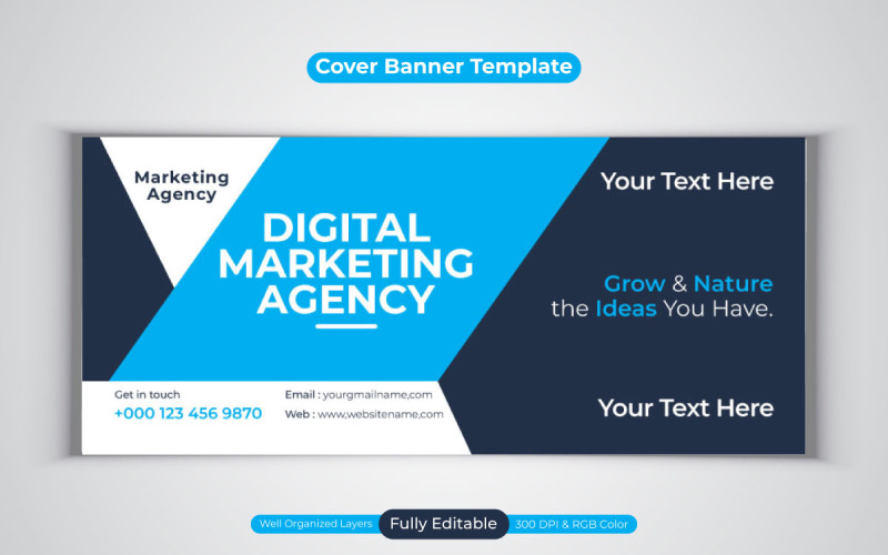 Nová profesionální digitální marketingová agentura Facebook Cover Banner